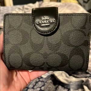 Coach Signature Black Card Holder